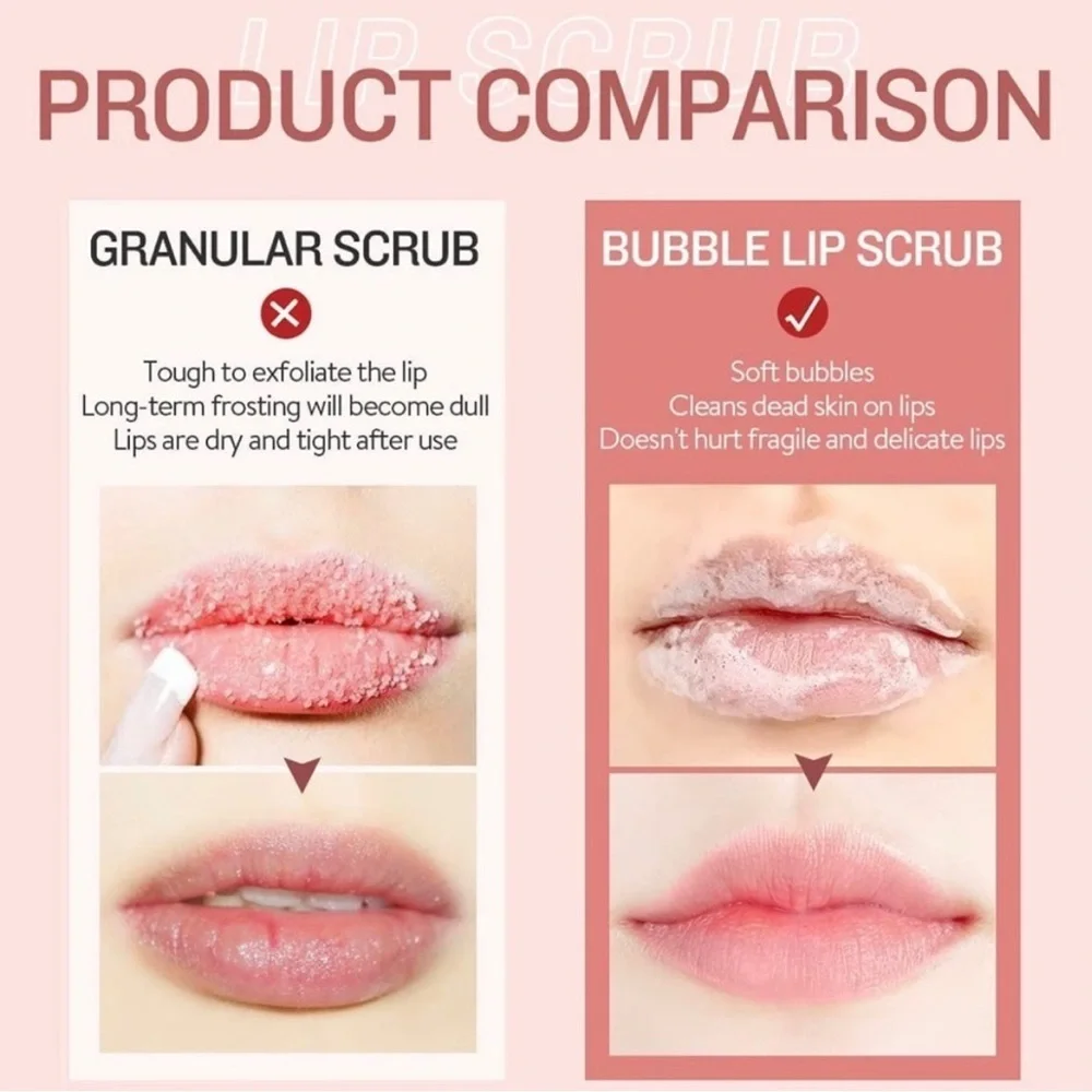 GECOMO Pink Lip Scrub Cream- bundle of 2
